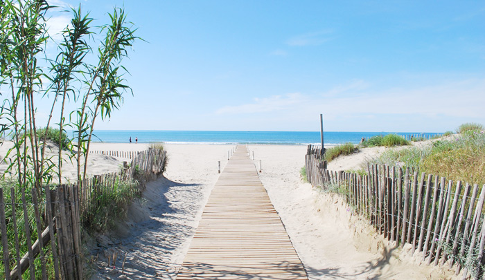 Campingplatz Le Rochelongue: Zugang zum Strand