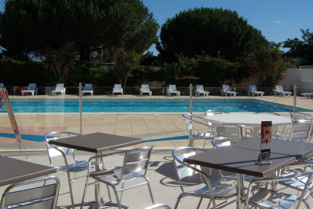 Camping Le Rochelongue : Terrasse